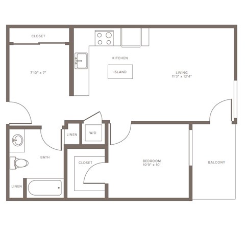 A2 Floor Plan at The Adeline, Glendale California